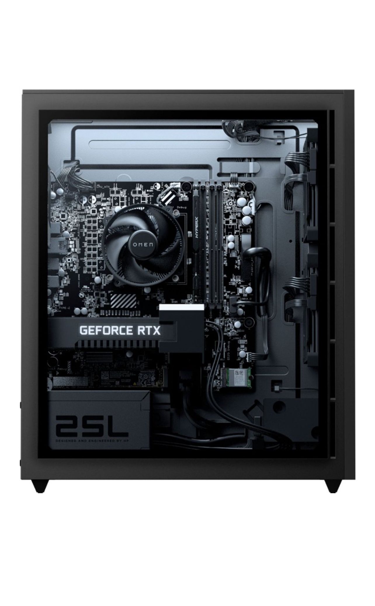 HP OMEN - Gaming Desktop - Intel Core 17-10700 - 16GB Memory - NVIDIA GeForce RTX 2060 - 512GB SSD + 1TB HDD - Shadow Black