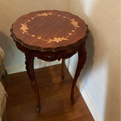 Wooden Table With Inlay