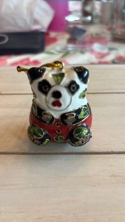 Cloisonné Panda Bear Ornament Figurine