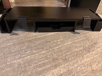 Dual Monitor Stand with Storage