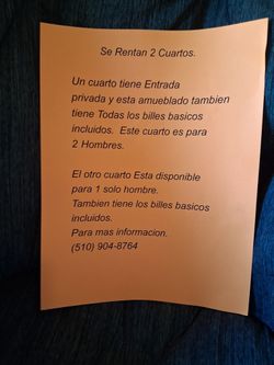 SE RENTAN 2 CUARTOS