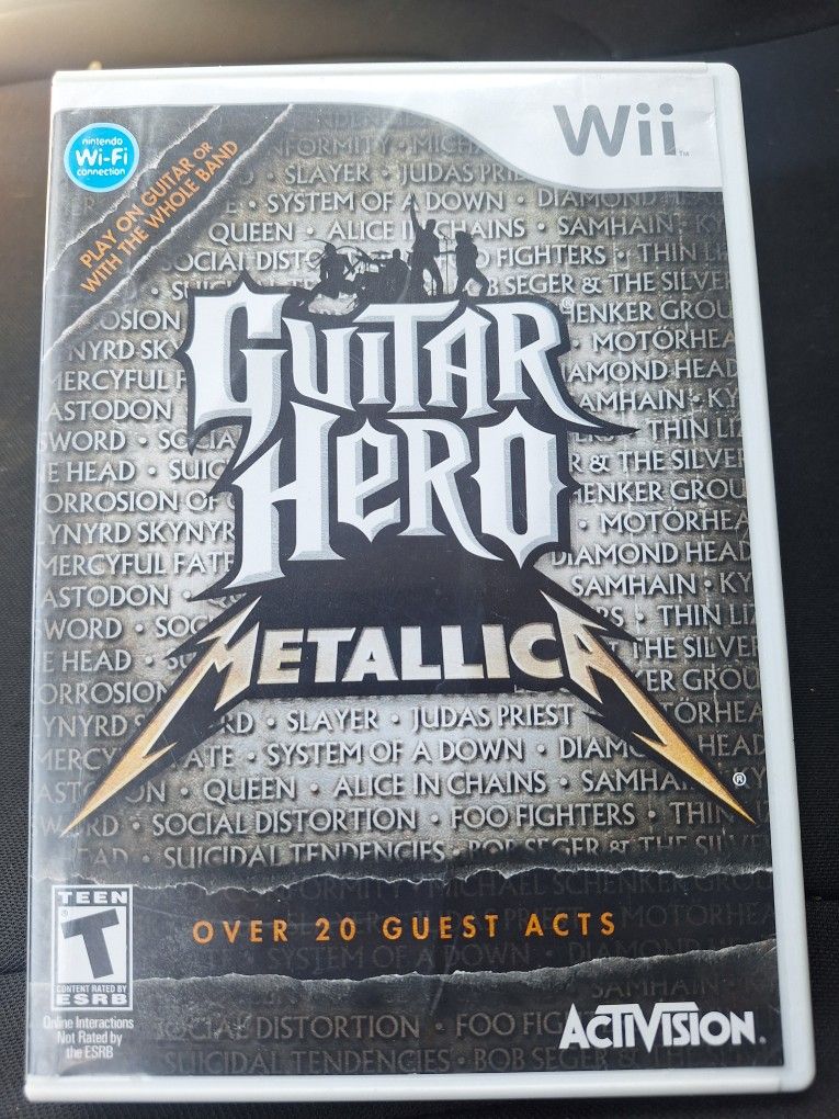 Guitar Hero Metallica For Nintendo Wii
