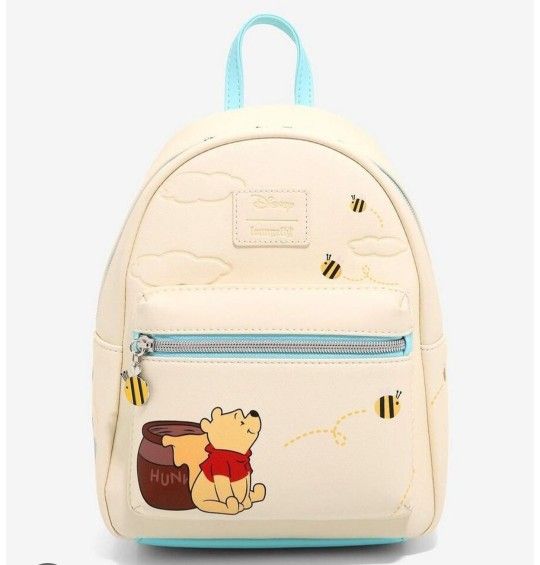 Disney Winne The Pooh Cream & Baby Blue Back Pack