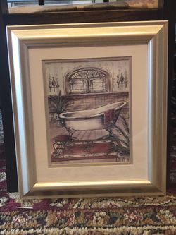 Framed print for bathroom
