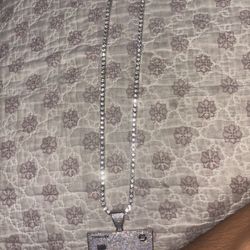 Silver Tennis Chain With Moissanite 