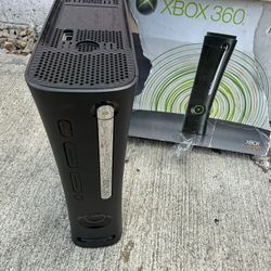 BLACK XBOX 360 with box and console only