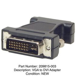 VGA to DVI Adapter New 209815-003