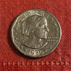 1980 D Susan B Anthony Liberty *One Dollar Coin* Circulated Rare Wide 