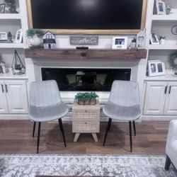 Mid Century Modern Style Accent Chairs with Side Table (NEW)
