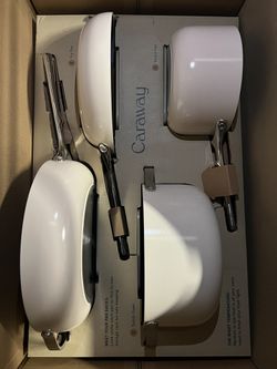 Caraway Home 9pc Non-Stick Ceramic Cookware Set Cream