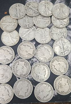 Barber 90%  Silver Half Dollars & Liberty Half Dollars