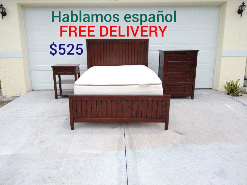 Full Size Bedroom Set With Mattress 🚛 FREE DELIVERY 🚛 