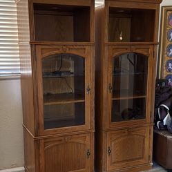 Oak Display Cases