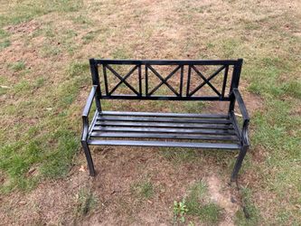 Set of 2 Black Metal Outdoor Garden Benches – $150 OBO