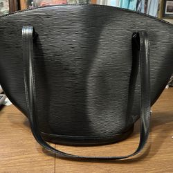 Vintage Louis Vuitton St. Jacques Black Epi Leather Ladies Shoulder Handbag