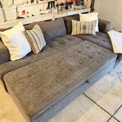 Modular Sofa With Storage  Ottoman 