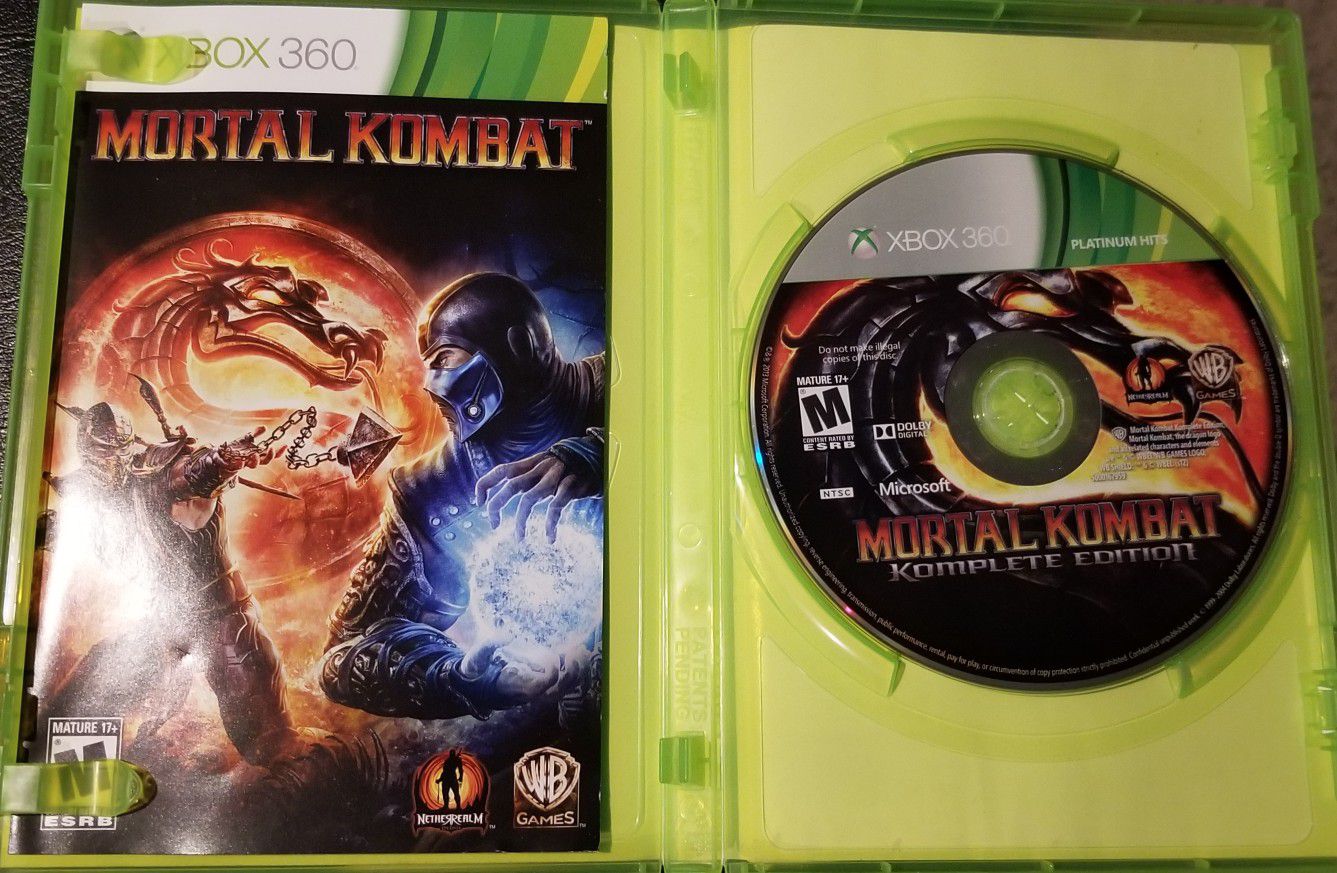 Vlot tandarts gips Mortal Kombat Komplete Edition Xbox 360 Game USED for Sale in Oklahoma  City, OK - OfferUp
