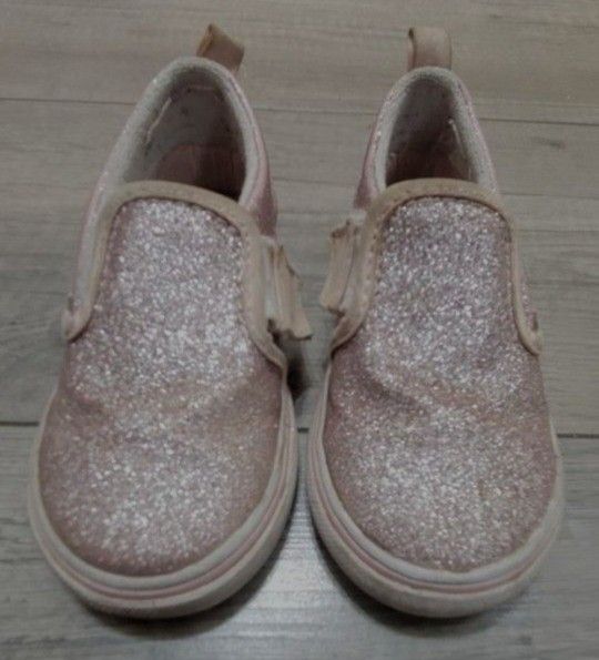 Vans Pink Sparkle Toddler Shoes