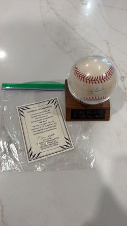 Yogi Bera signed baseball COA
