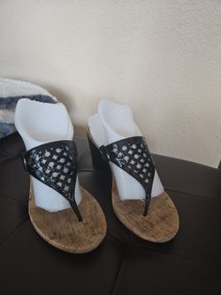 Coach wedge sandals size 7.5 black
