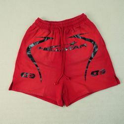 Red Hellstar Warm Up Shorts