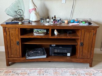 Solid Wood TV Entertainment Console