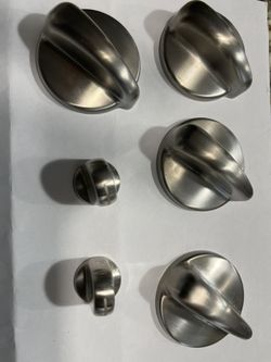 GE Electric Range Cooktop Stainless Heavy Duty Steel Knobs