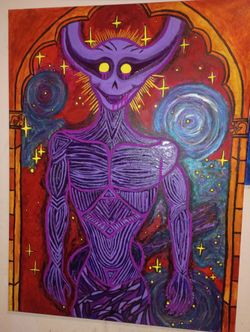 Cosmic Demon Goddess painting