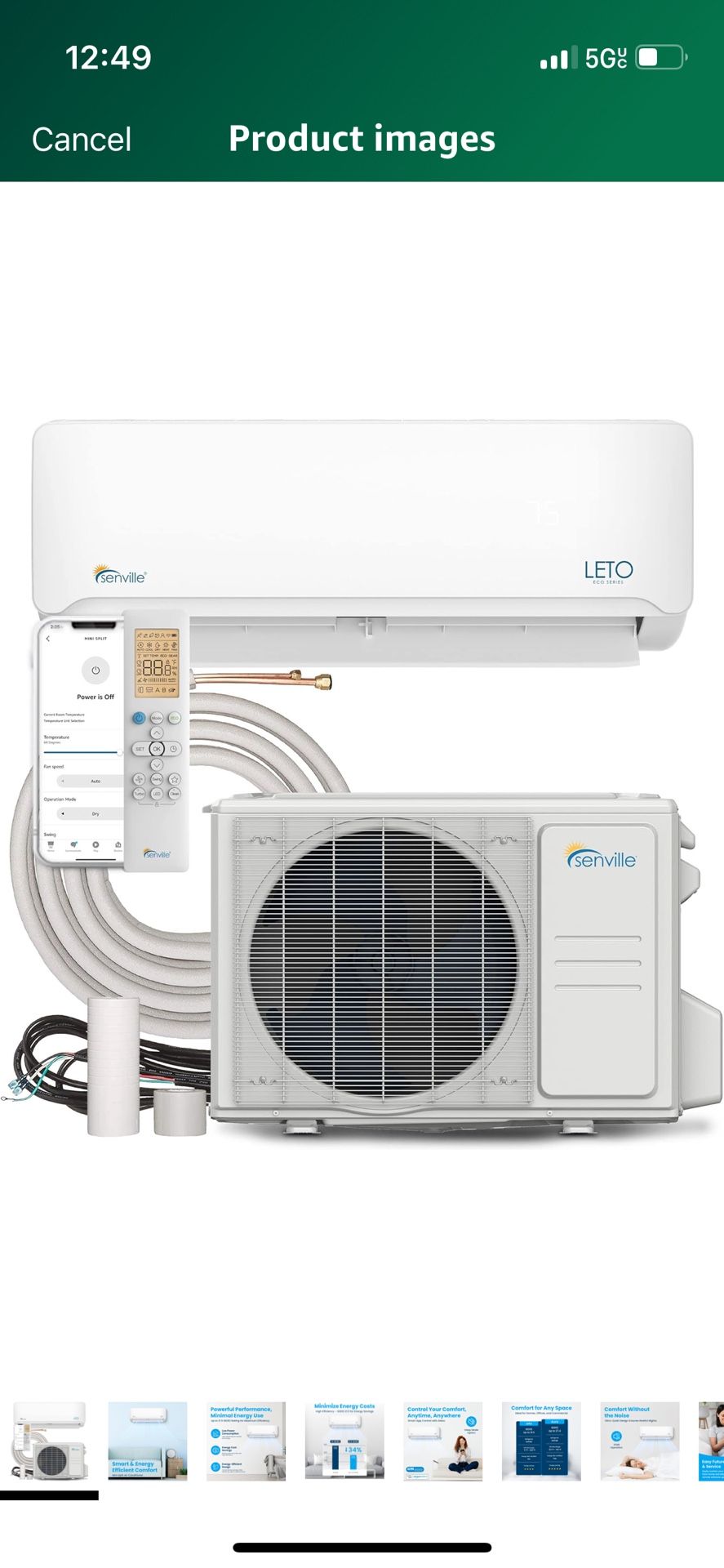 Senville Leto Series Mini Split 110/120V