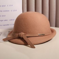 Brown elegant hat
