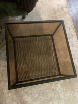 Coffee Table Amber Glass