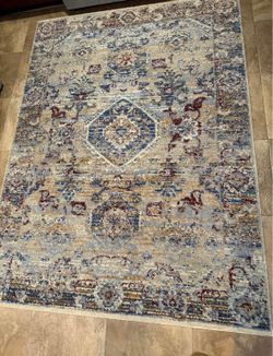 Threshold 5x7 ALLEGANY BLUE/RED PERSIAN AREA RUG