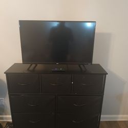  A Television With A Stand
