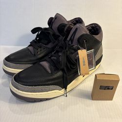 WMNS 15.5/Mens 14 Nike Air Jordan Retro 3 A Ma Maniere Black Brown FZ4811-001