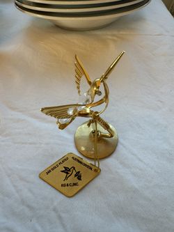 24k Gold plated Austrian Crystal Hummingbird