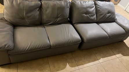 Gray Leather couch