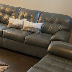 Grey Living Room Sofa Set (2 Piece) 