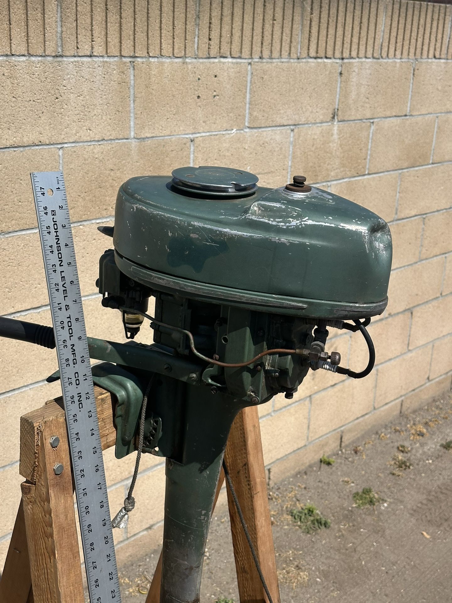 Vintage Outboard Motor Spins Over