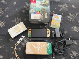 Nintendo Switch OLED Zelda Edition Bundle w/ Animal Crossing