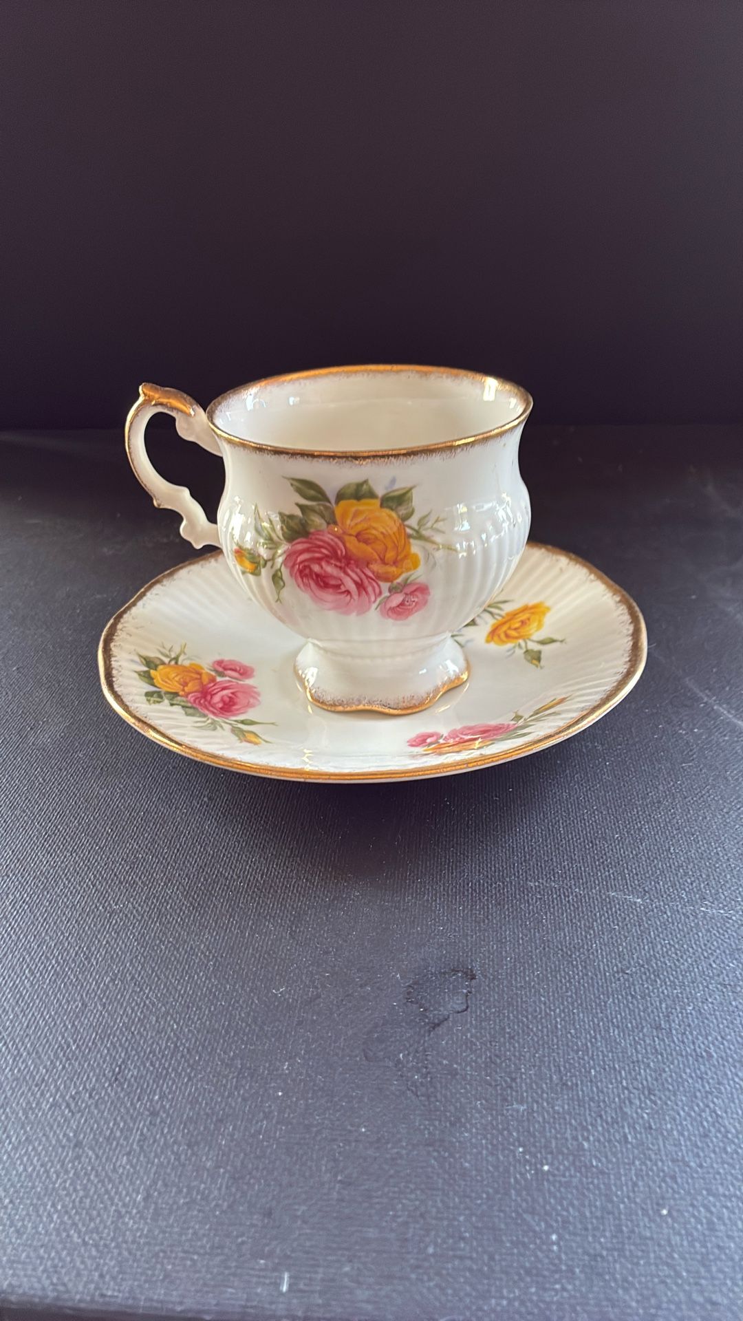 Elizabethan Fluted Cup And Saucer None China Made In England