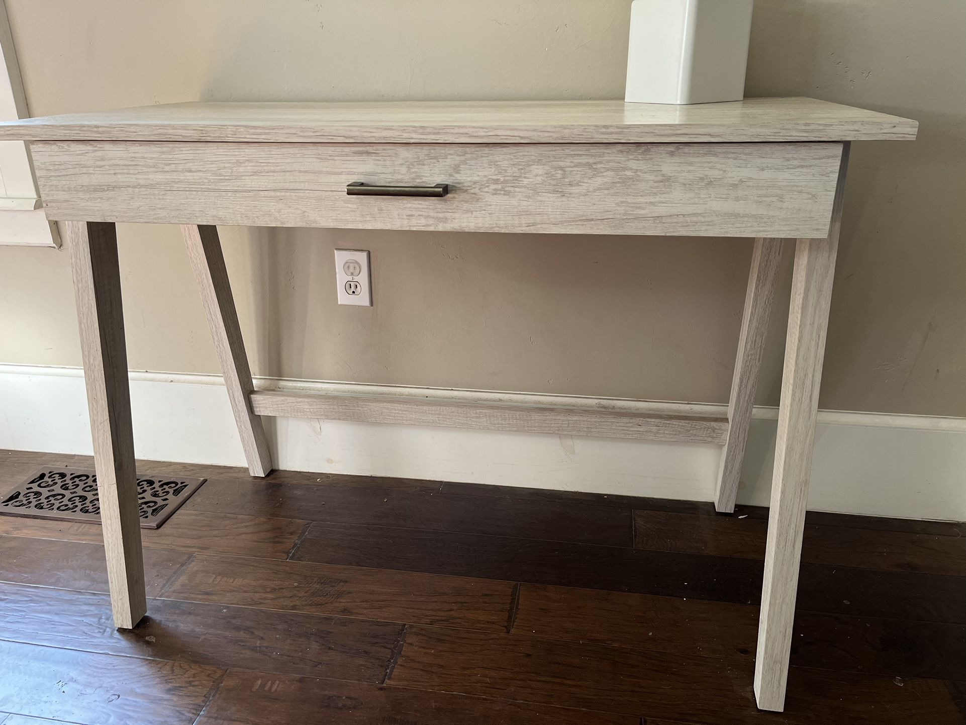 Threshold Whitewashed Wood Desk And Chair for Sale in Denair, CA OfferUp