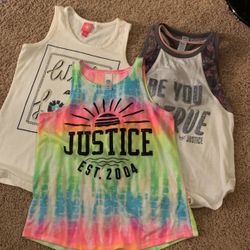 Girls Justice Size 10 Tanks 