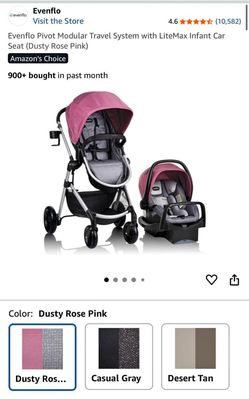 Evenflo Pivot Modular Travel System Dusty Rose Pink