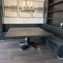 Custom banquette table