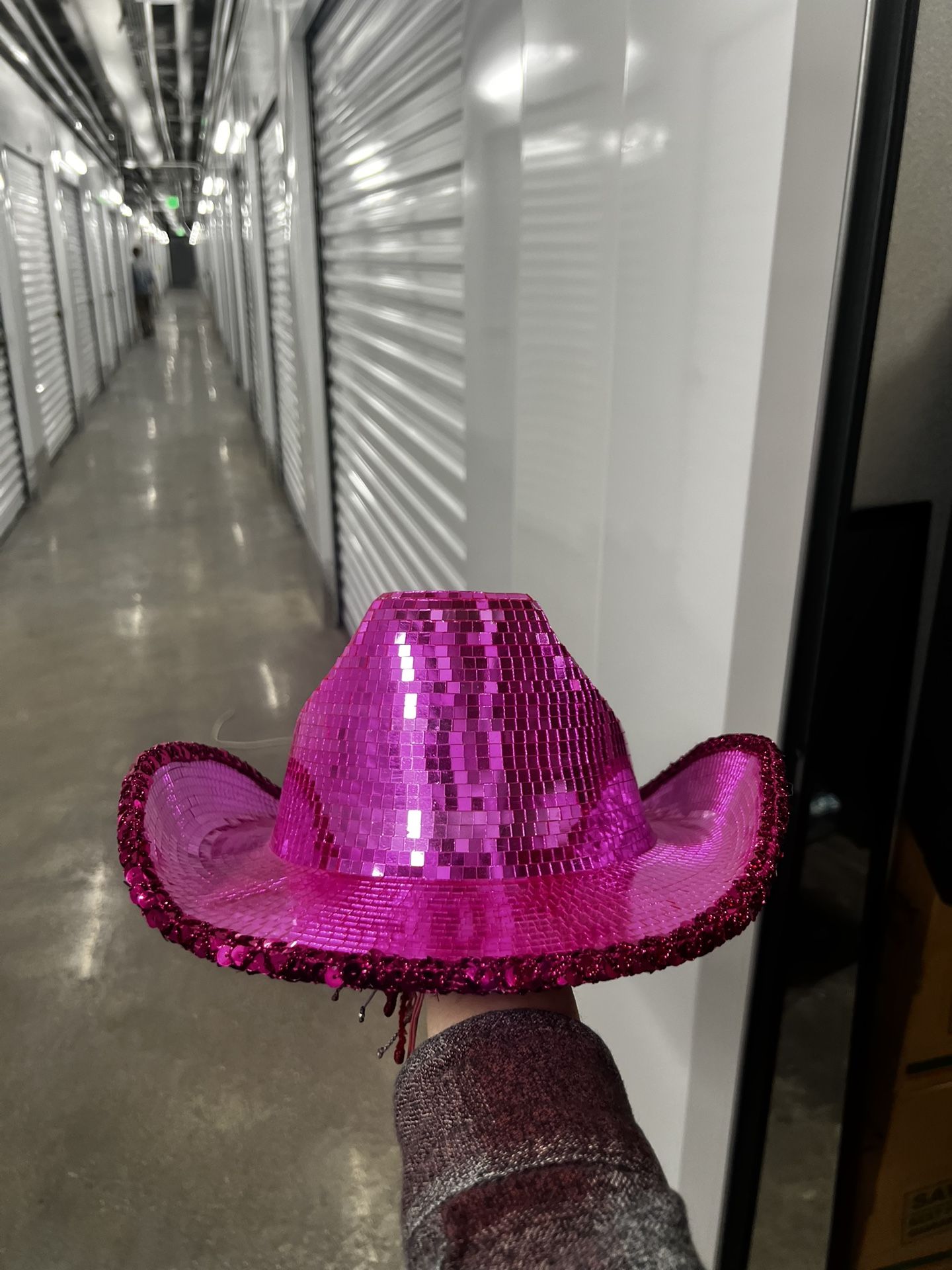 Adult-size Pink Disco Cowboy Cowgirl Hat