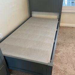 Gray Twin Bed & Dresser Set