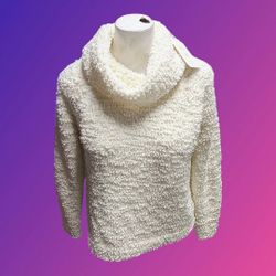 Women's Pink Rose Turtle Neck Sweater 