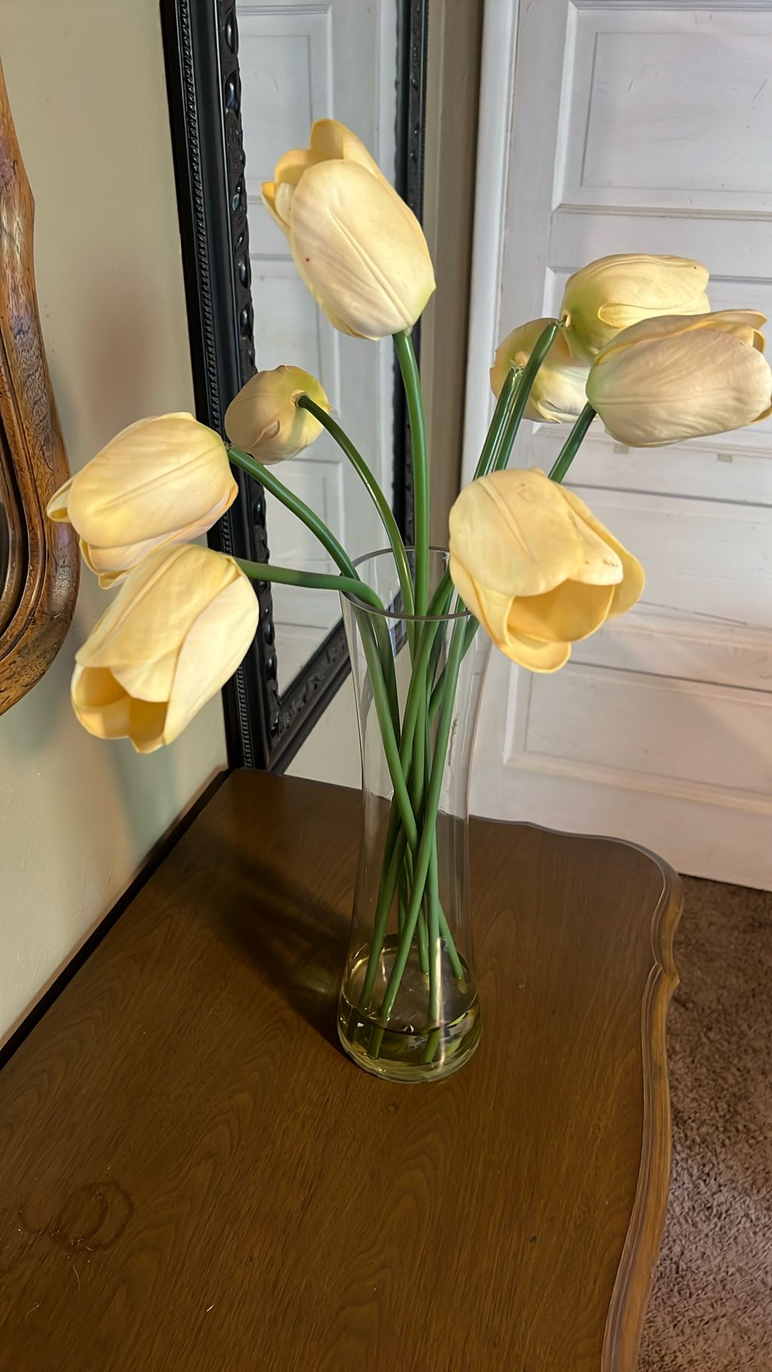Vase With Artificial Declarative Flowers 