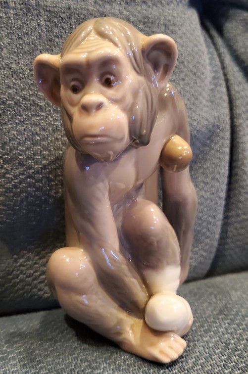 Lladro Painful Monkey Retired Figurine