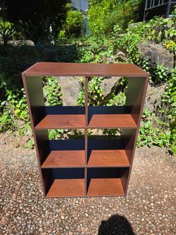 6-cube organizer shelf- espresso brown
